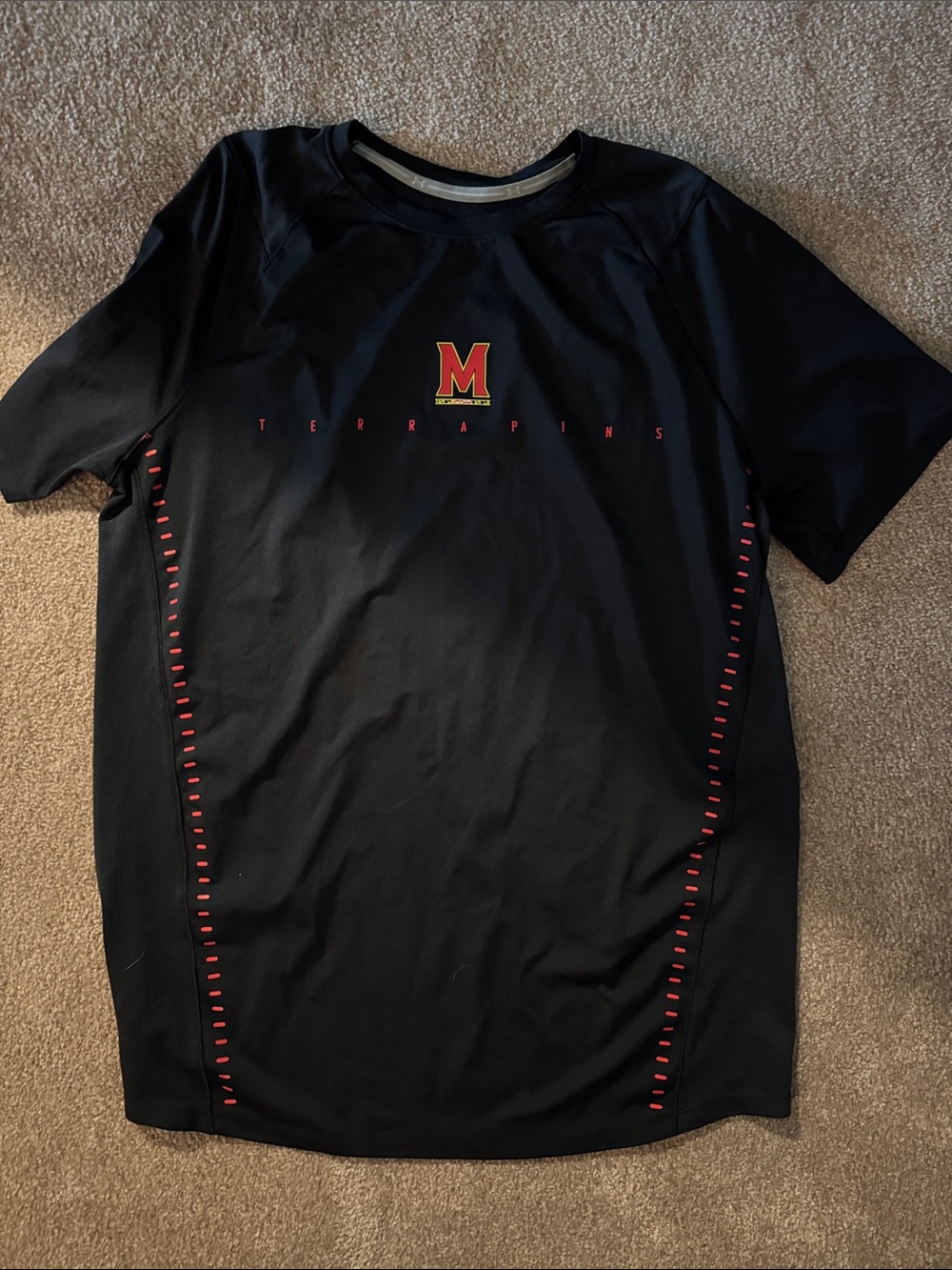 WORN ONCE Under Armour Men’s Black Maryland Terrapins Short Sleeve Tee